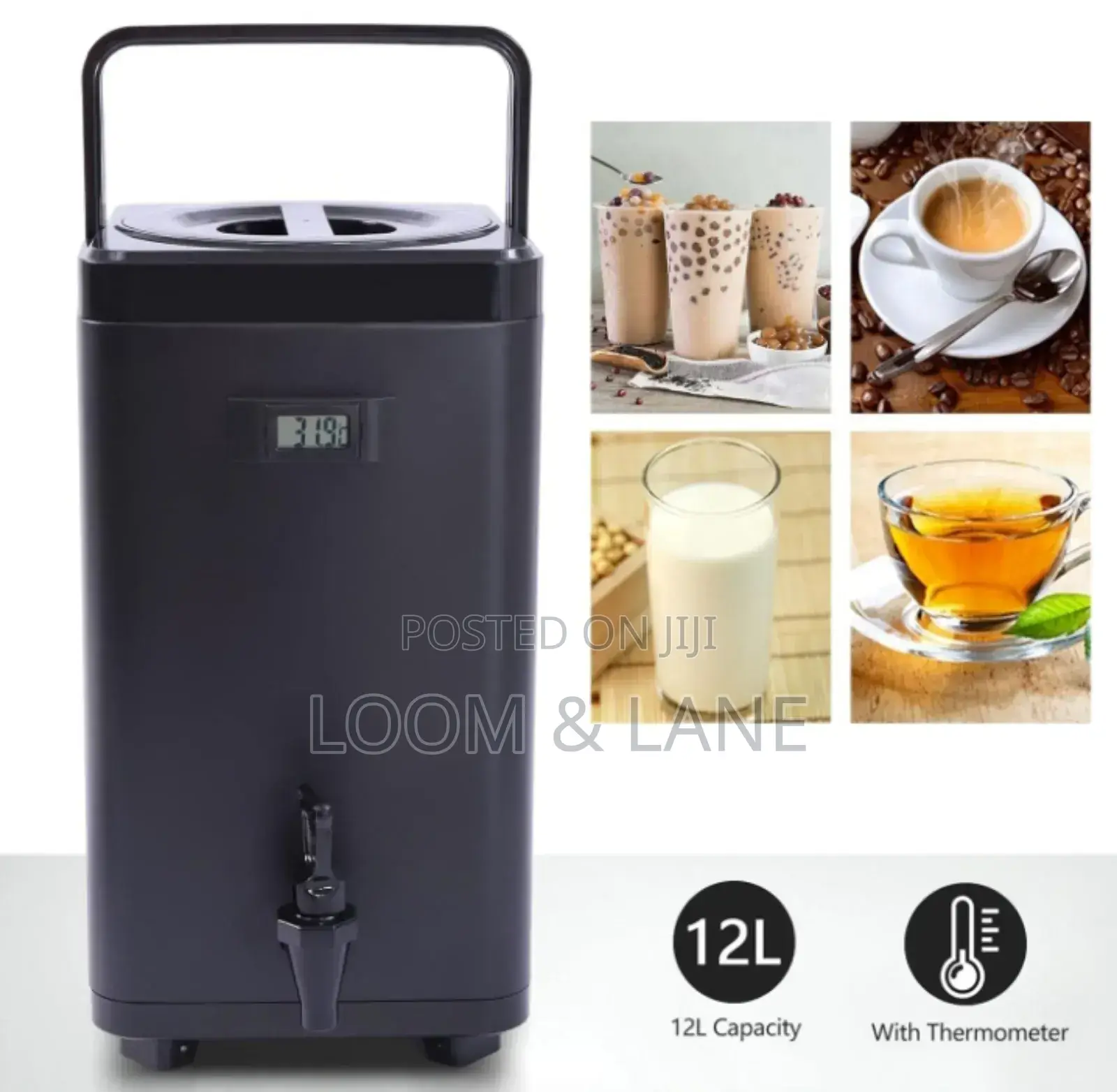12litres Black Coffee Milk and Beverage Dispenser Barrel