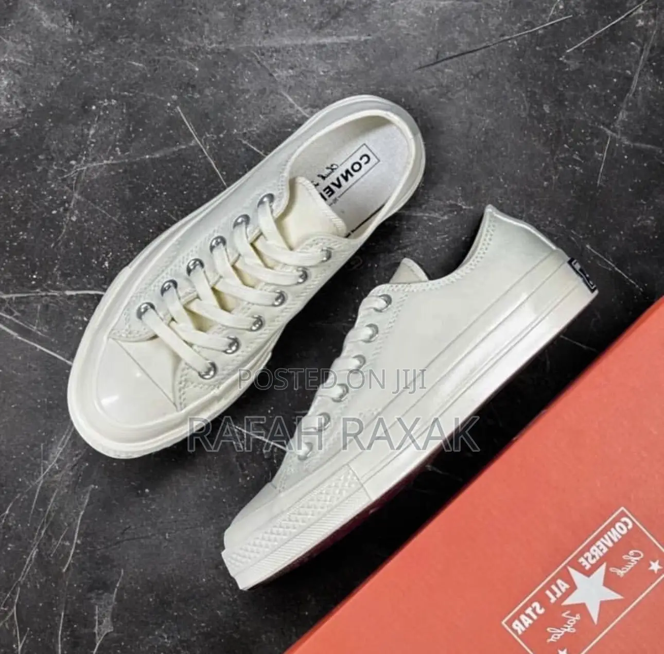 Original Off-white Leather All-star Converse Chuck Taylor Low Sneakers
