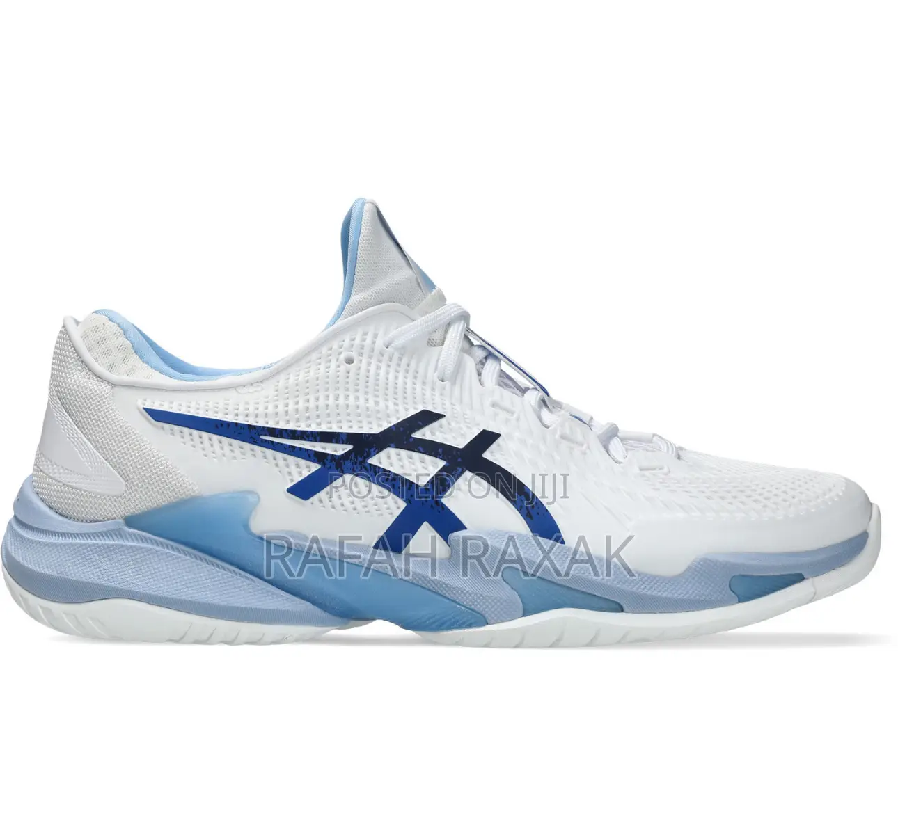 Original White/Blue Asics Court Ff 3 Novak Tennis Sneakers
