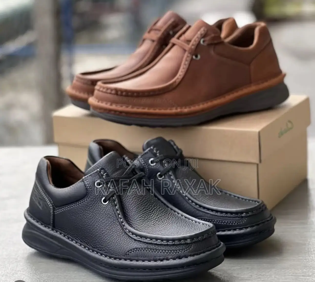 Original Men’S Black/Brown Clarks Casual Leather Shoes