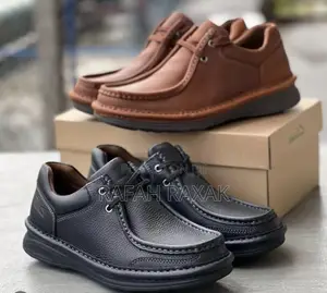 Original Men’S Black/Brown Clarks Casual Leather Shoes