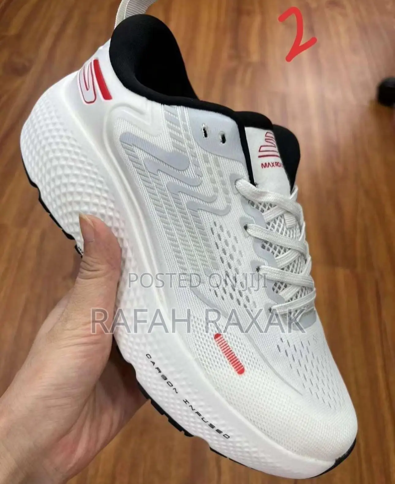 New Classic Men’S White Skechers Go Run Max Road 6 Running Trainers