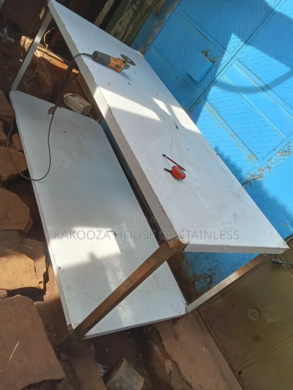 Work Top Table Seven Feet Stainless