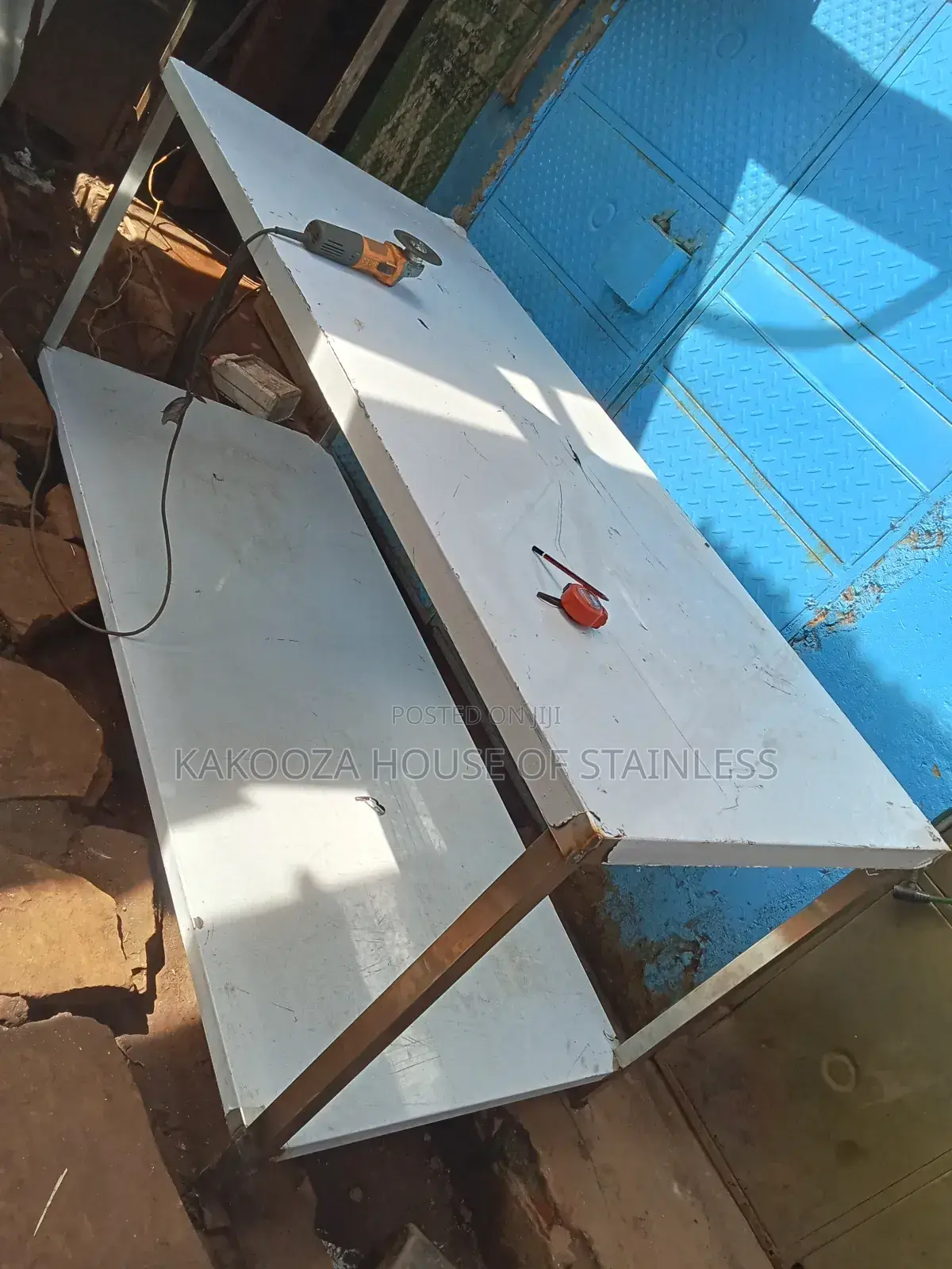 Work Top Table Seven Feet Stainless