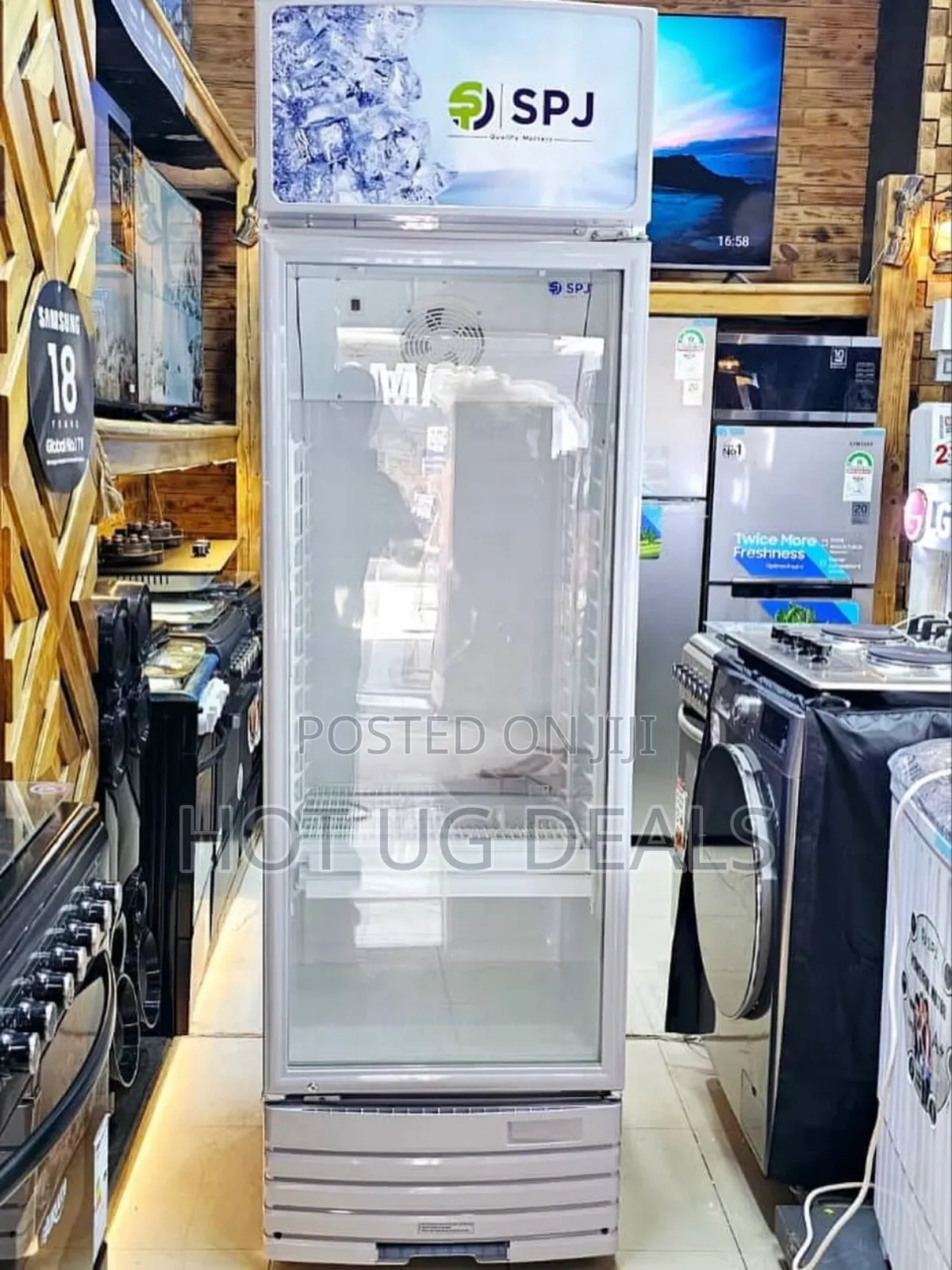 Spj 400l Glass Display Fridge Chiller