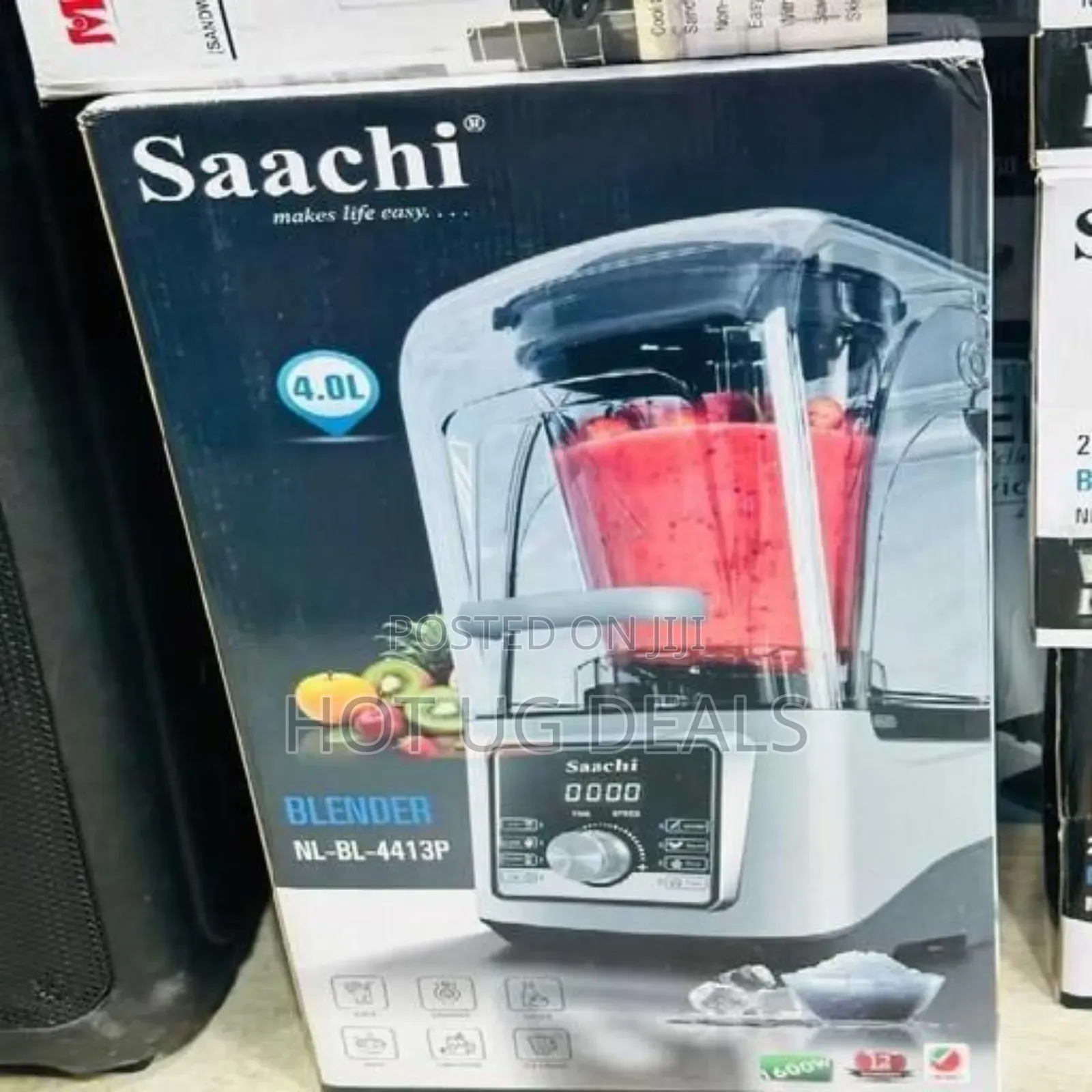 Saachi Commercial 4l Silent Blender With Ice Crusher - Clear