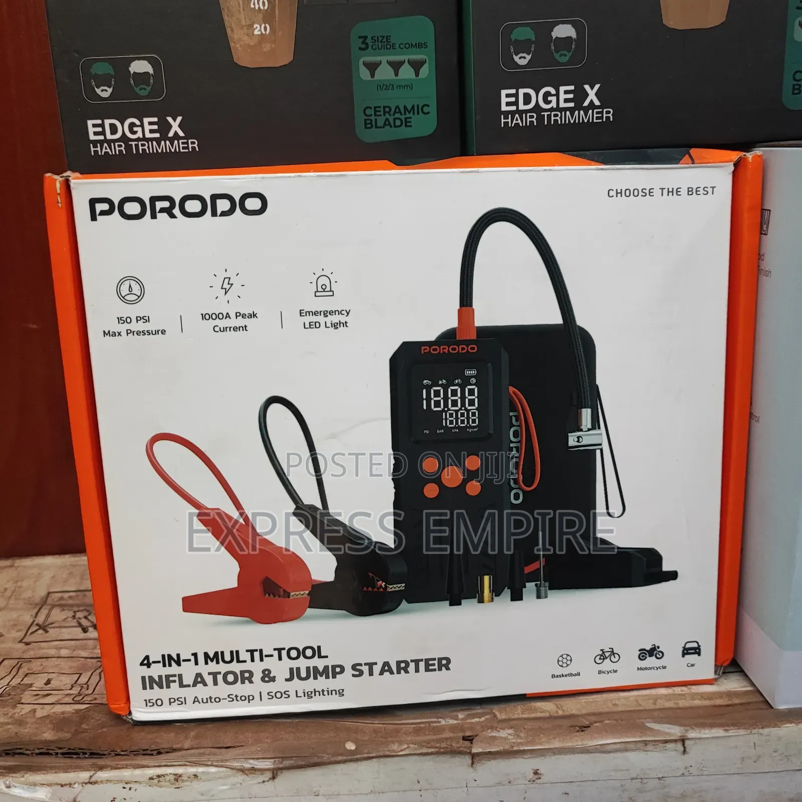 Porodo 4 in 1 Multi Tool Inflator and Pump and Jump Starter