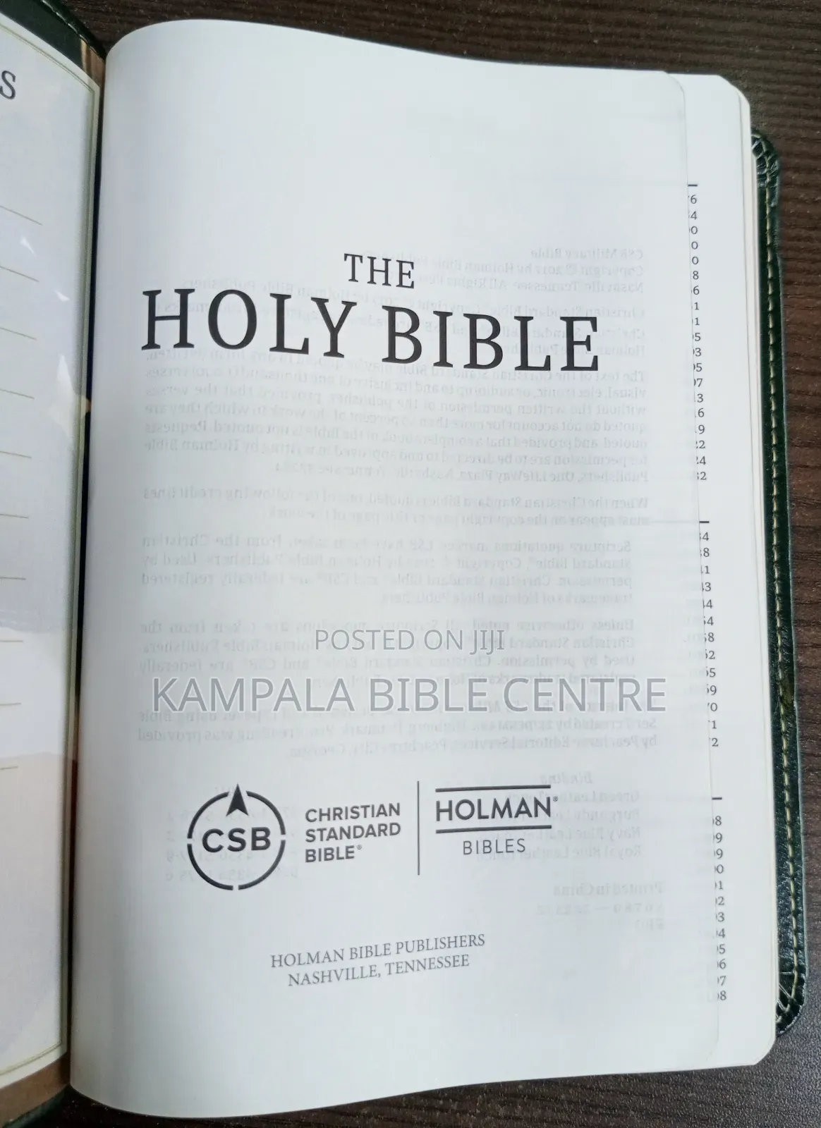 Christian Standard Bible(Csb) With Leather Cover, Medium Size.