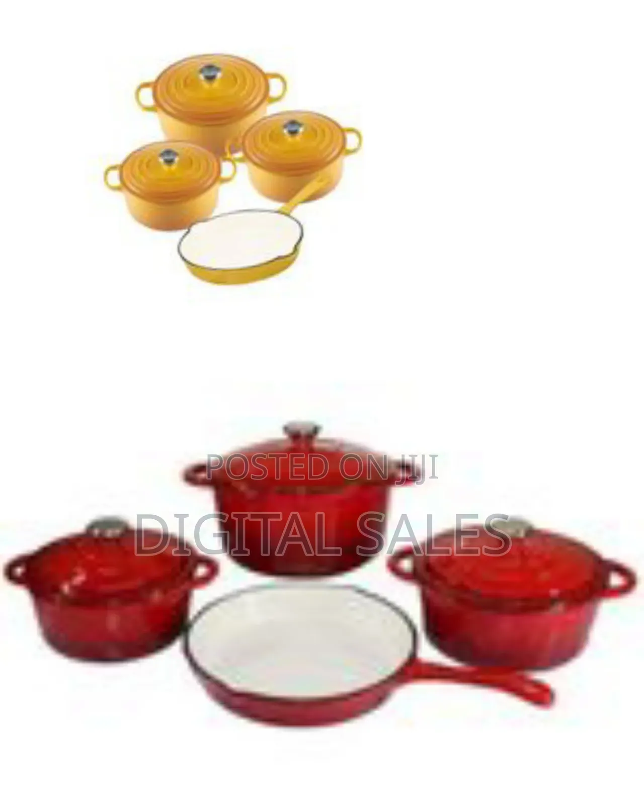 7-Piece Authentic Enameled Cast Iron Cookware Set
