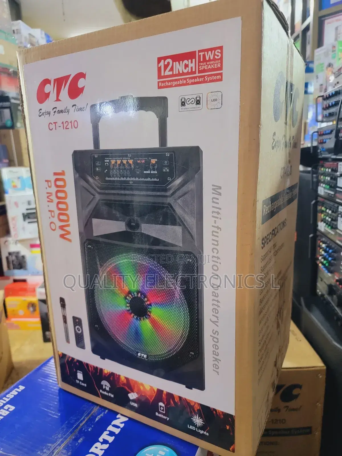 Ctc 1210 Rechargeable Speaker 10000w