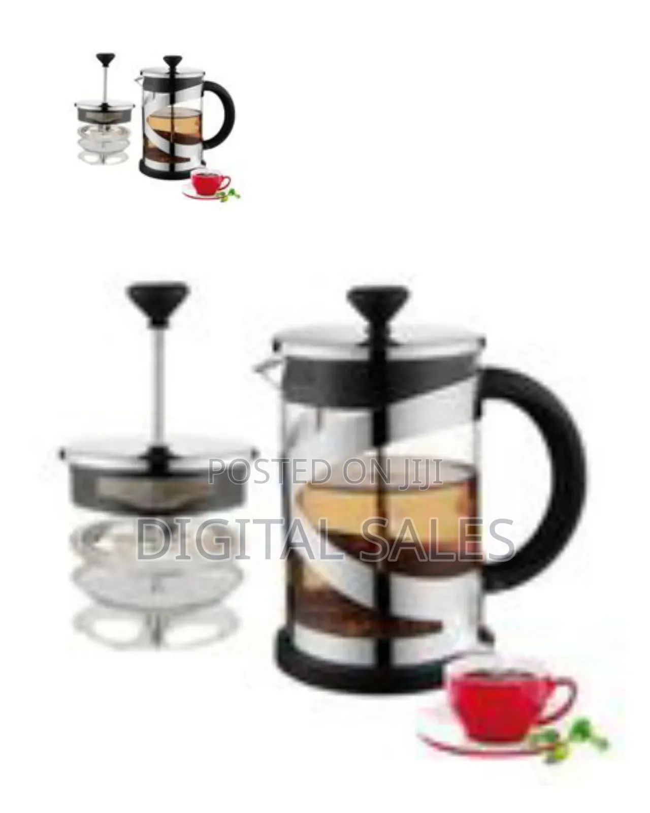 Borosilicate Glass French Press Coffee Maker Kit