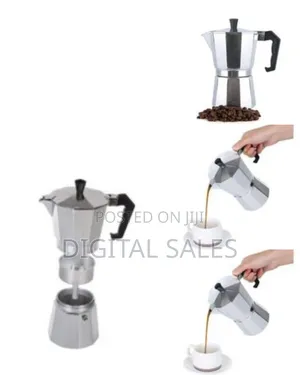 Faceted Aluminum Moka Pot / Stovetop Espresso Maker