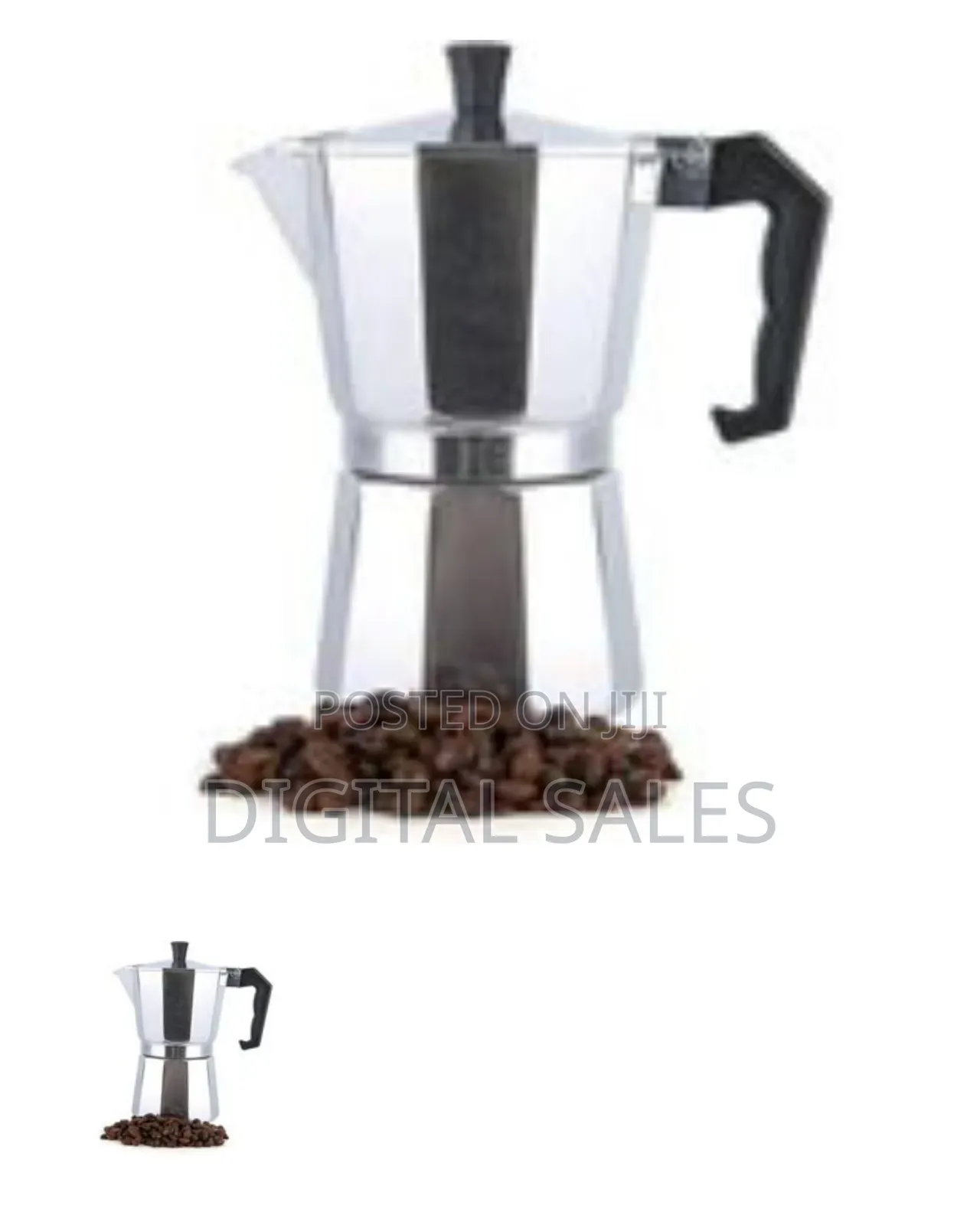Faceted Aluminum Moka Pot / Stovetop Espresso Maker