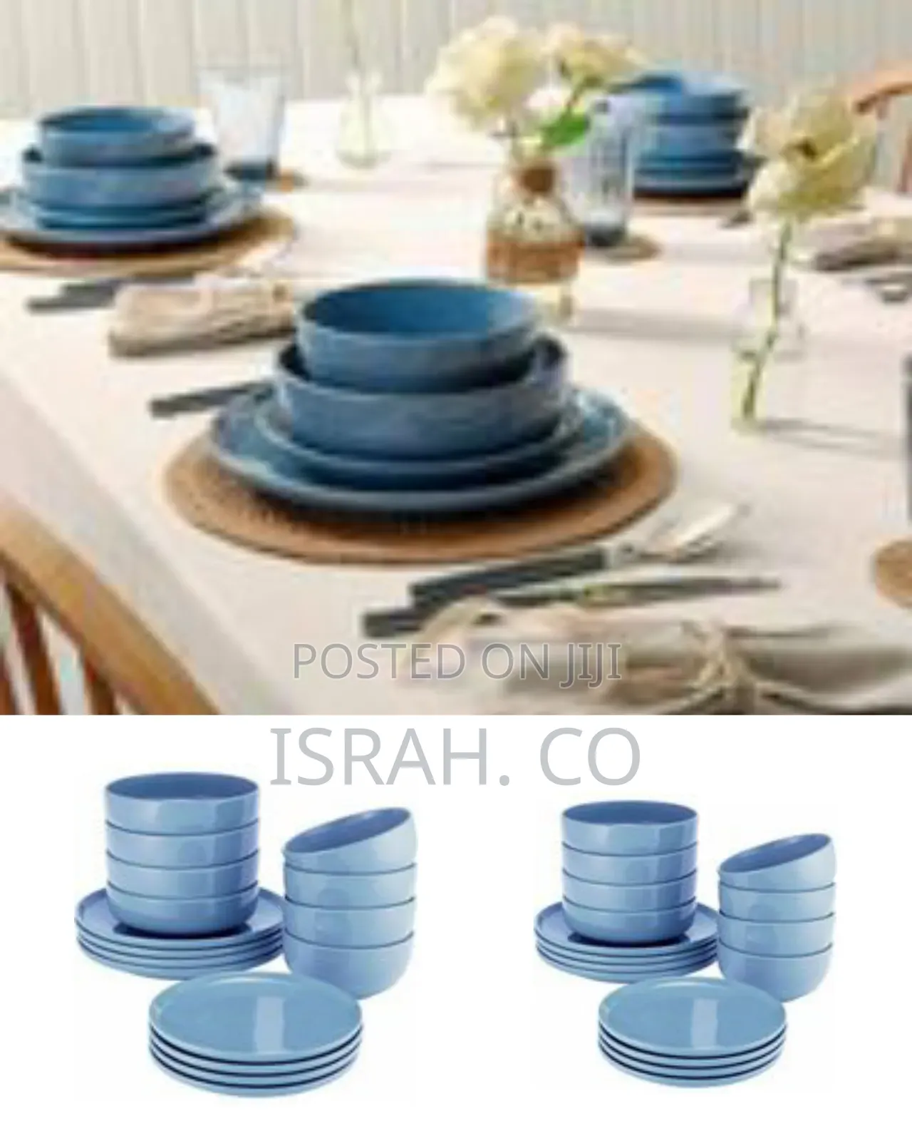 24-Piece Vibrant Ceramic Dinnerware Set
