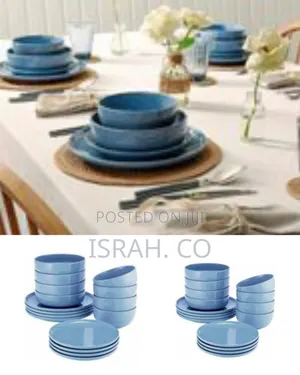 24-Piece Vibrant Ceramic Dinnerware Set