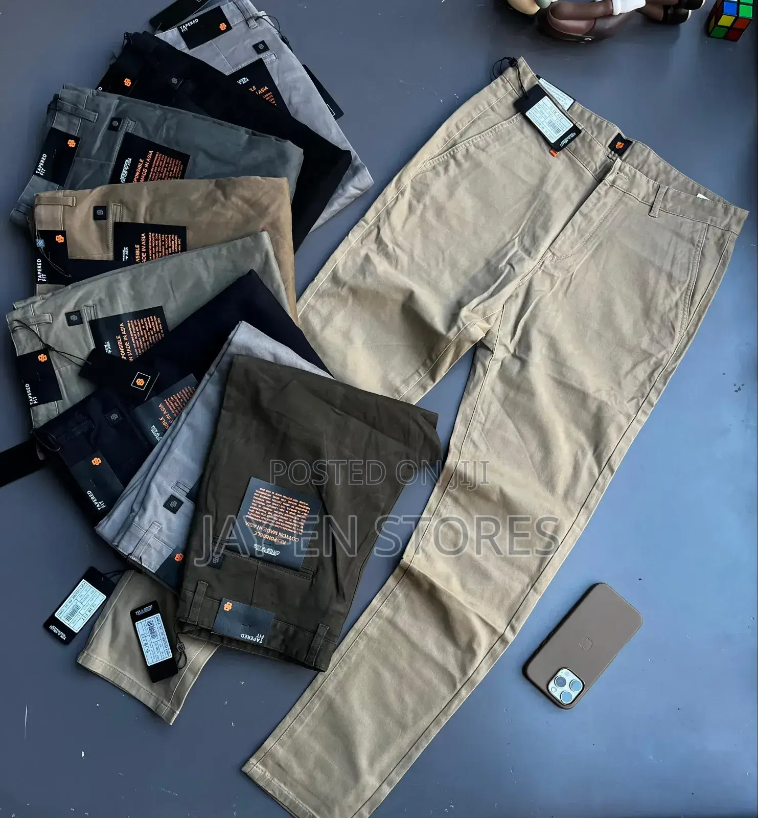 Tapereed Khaki Trousers Available in Different Colors and Sizes