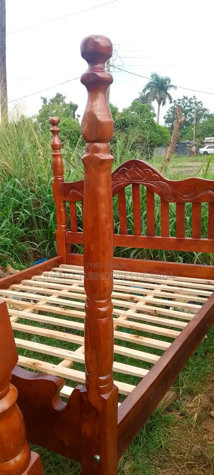 5*6 Brown Colored Netpoles Bed