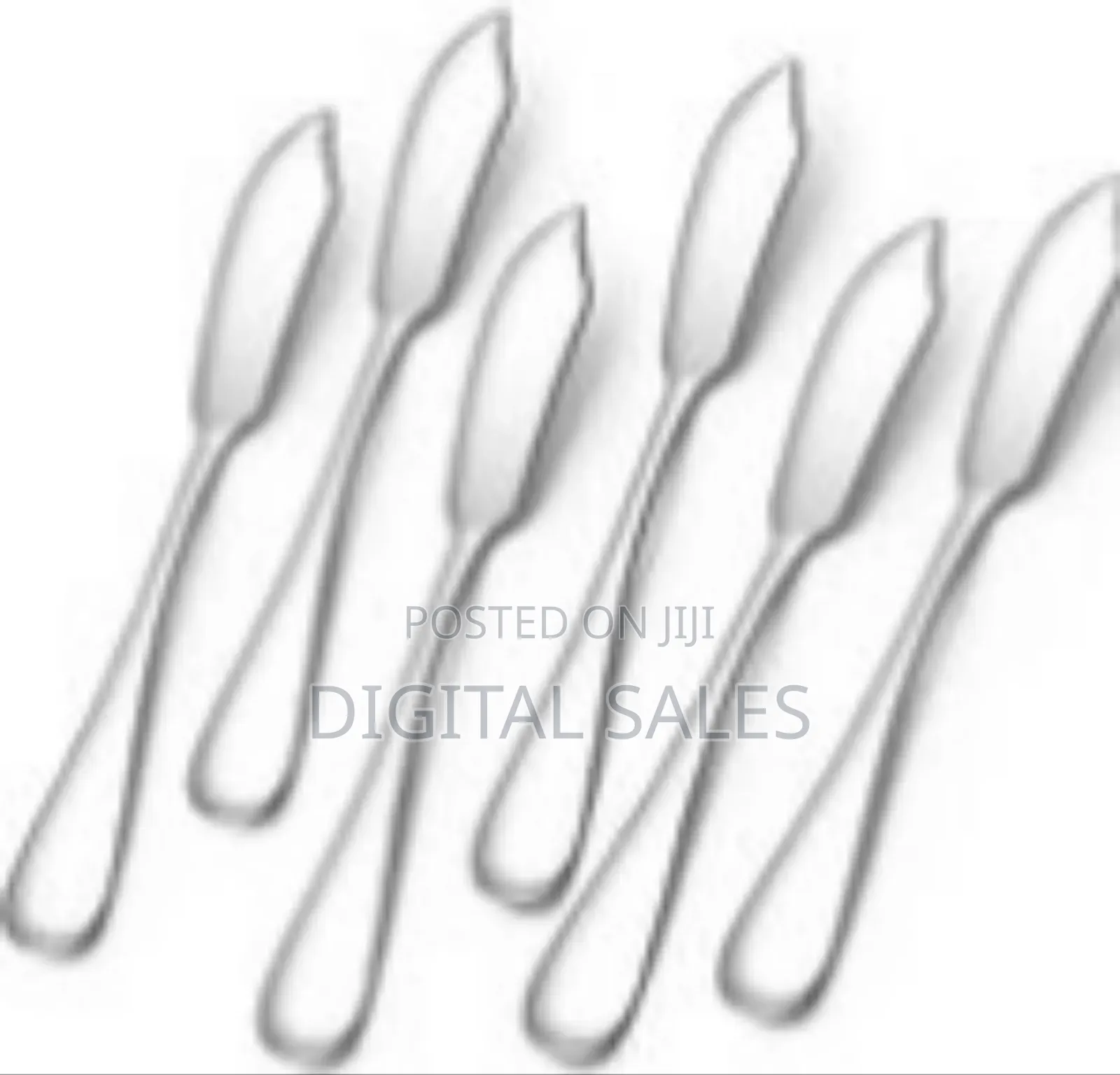 Elegant Stainless Steel Butter Knives / Spreaders (Set of Six)