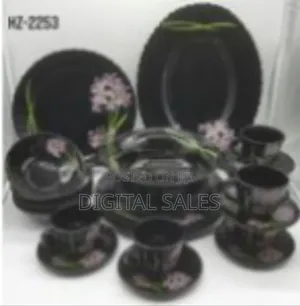 Elegant Dinnerware and Tea Set With Floral Accents (32 Pcs)