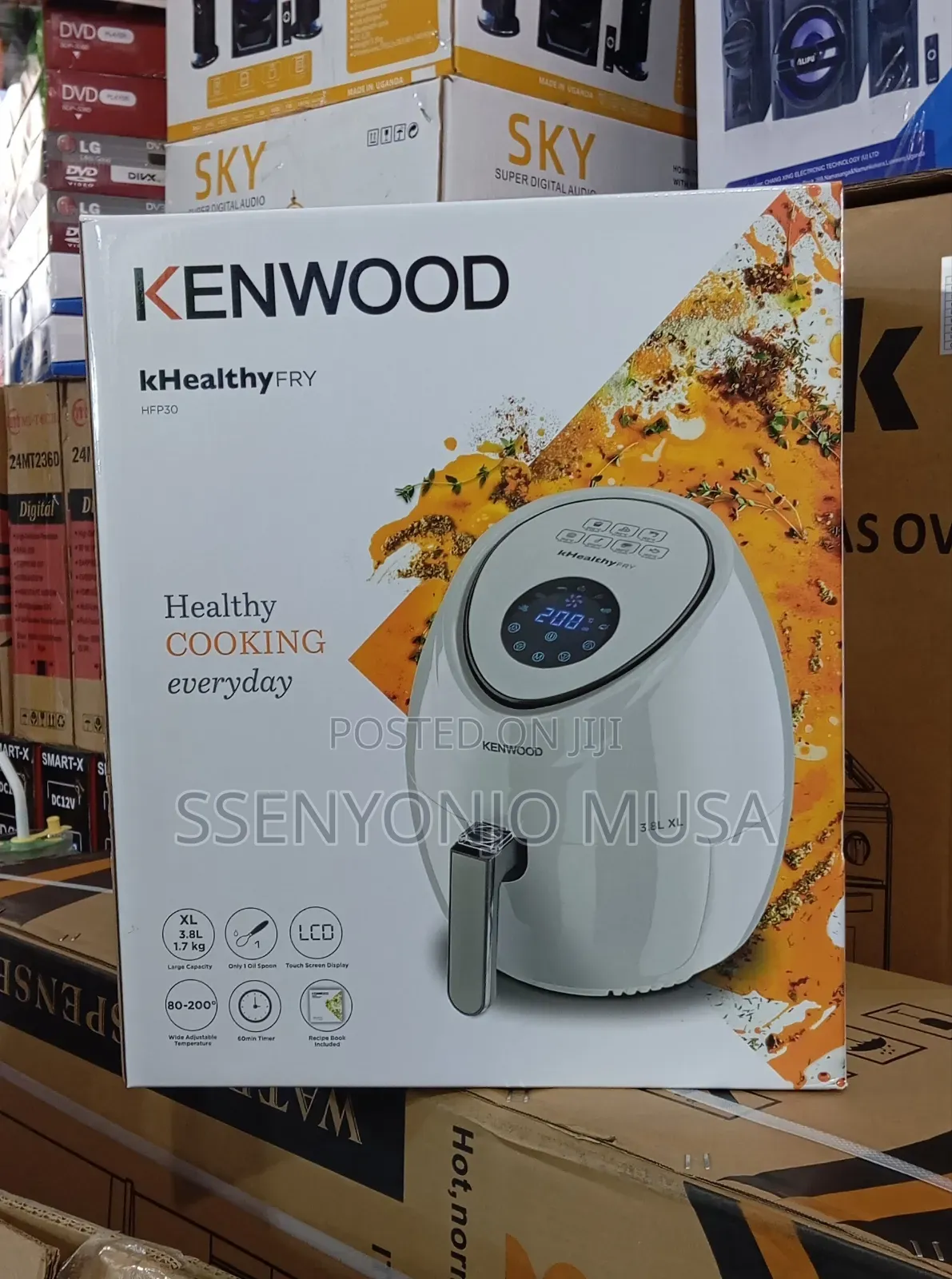 Kenwood Digital Air Fryer Xl 3.8l (1.74kg) 1500w – White | Hfp30