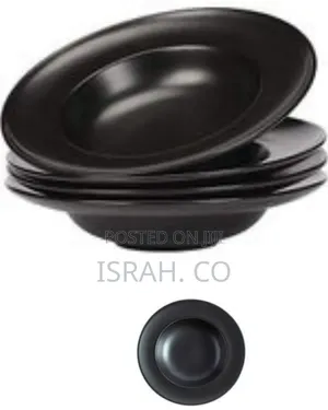Set of 6 Elegant Matte Black Pasta Soup Bowls