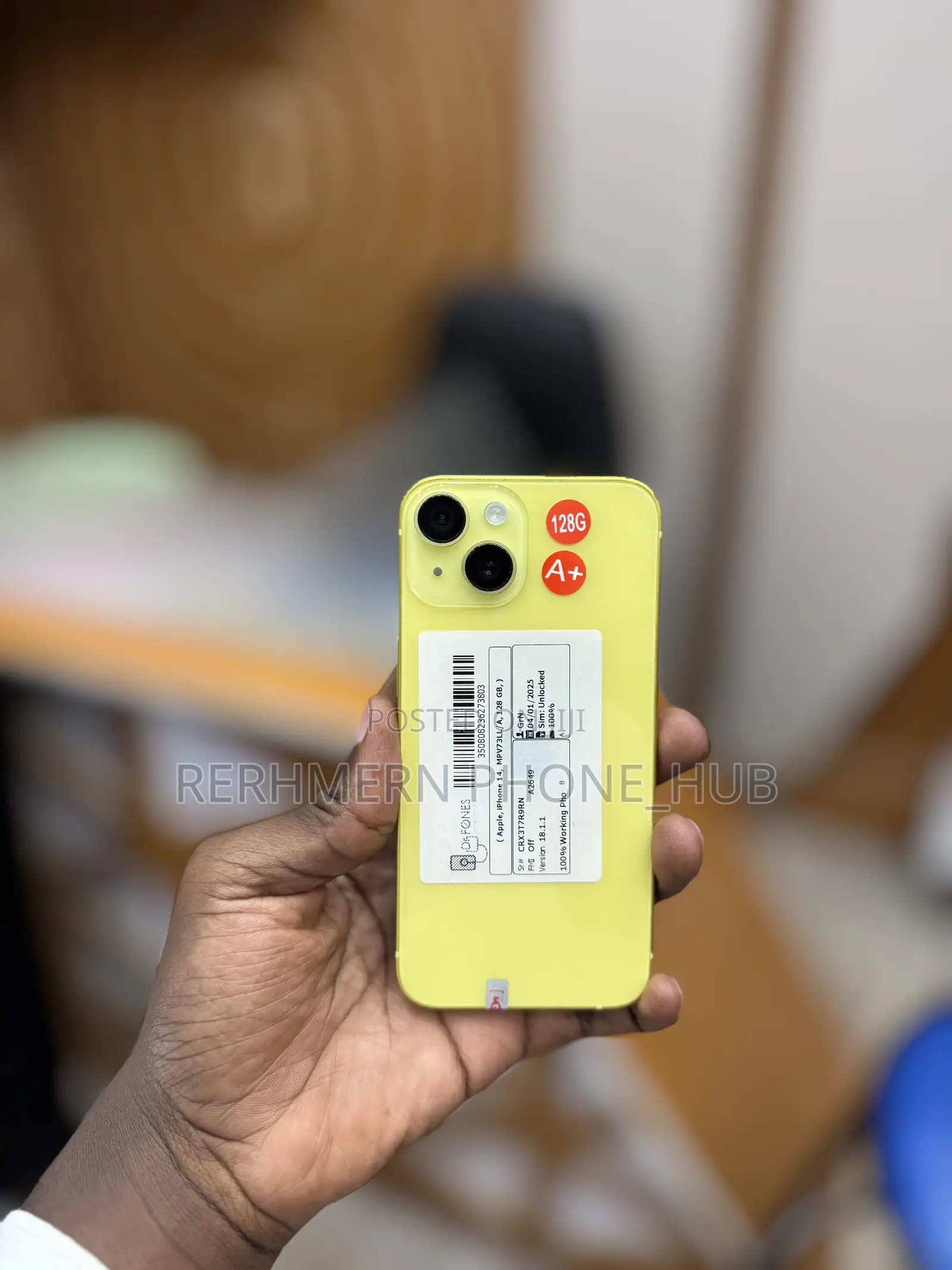 New Apple iPhone 14 128 GB Yellow