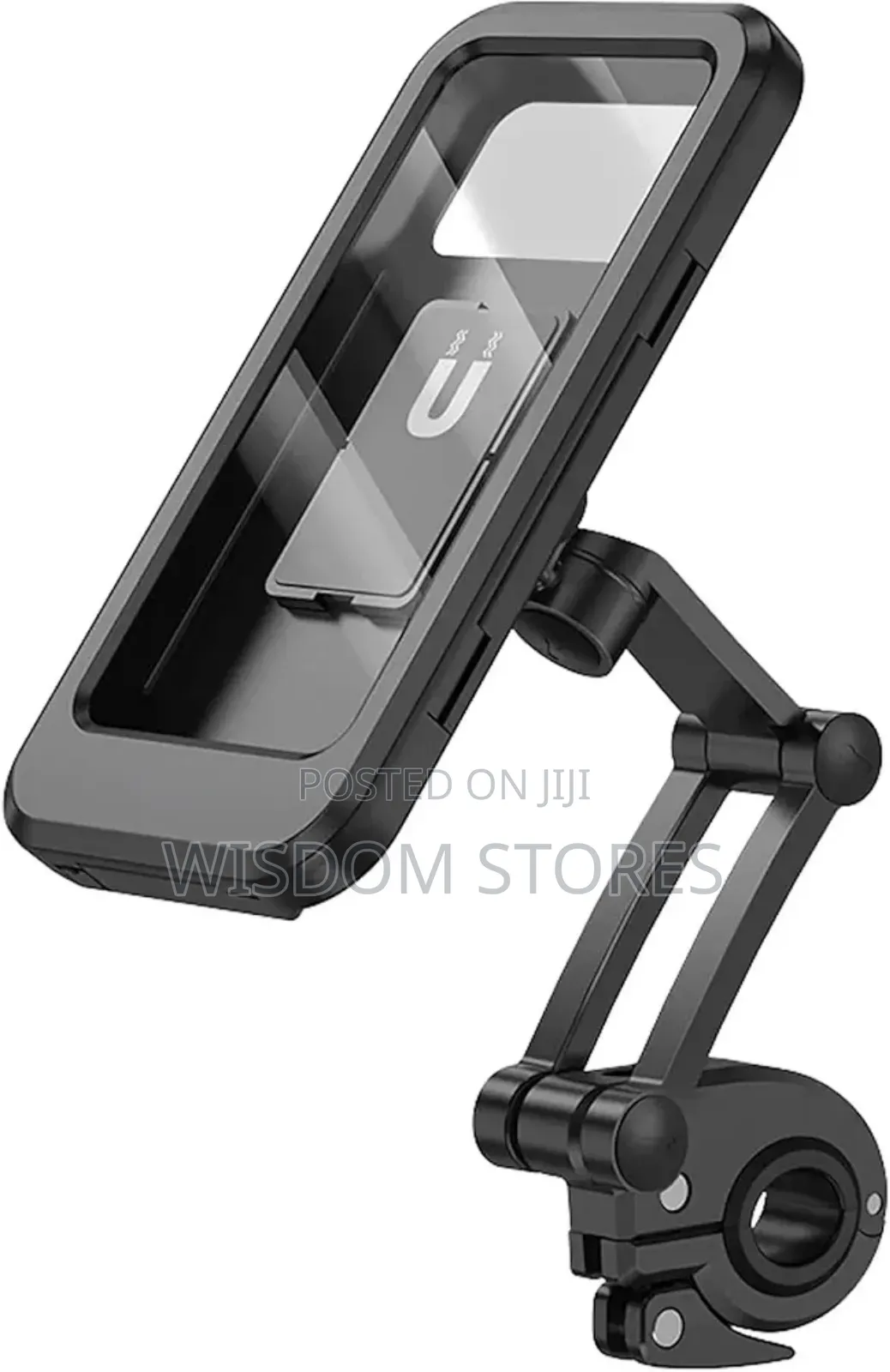 Waterproof Motorcycle Phone Holder With Zipper Case Against Rain Water