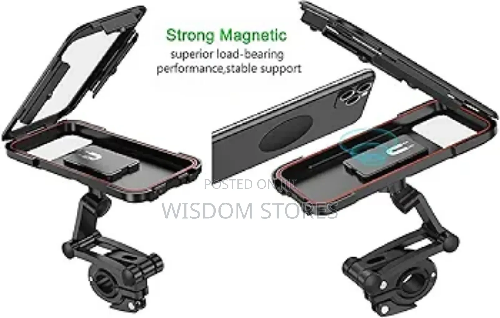 Waterproof Motorcycle Phone Holder With Zipper Case Against Rain Water
