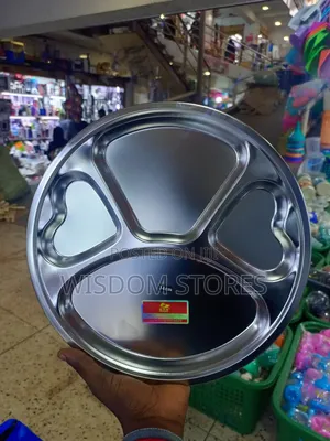 Round, Stainless Steel Plate, 34cm