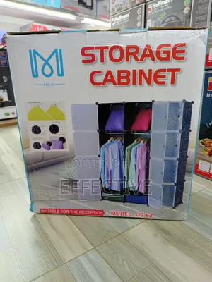 Milai Three-Column Plastic Storage Cabinet.