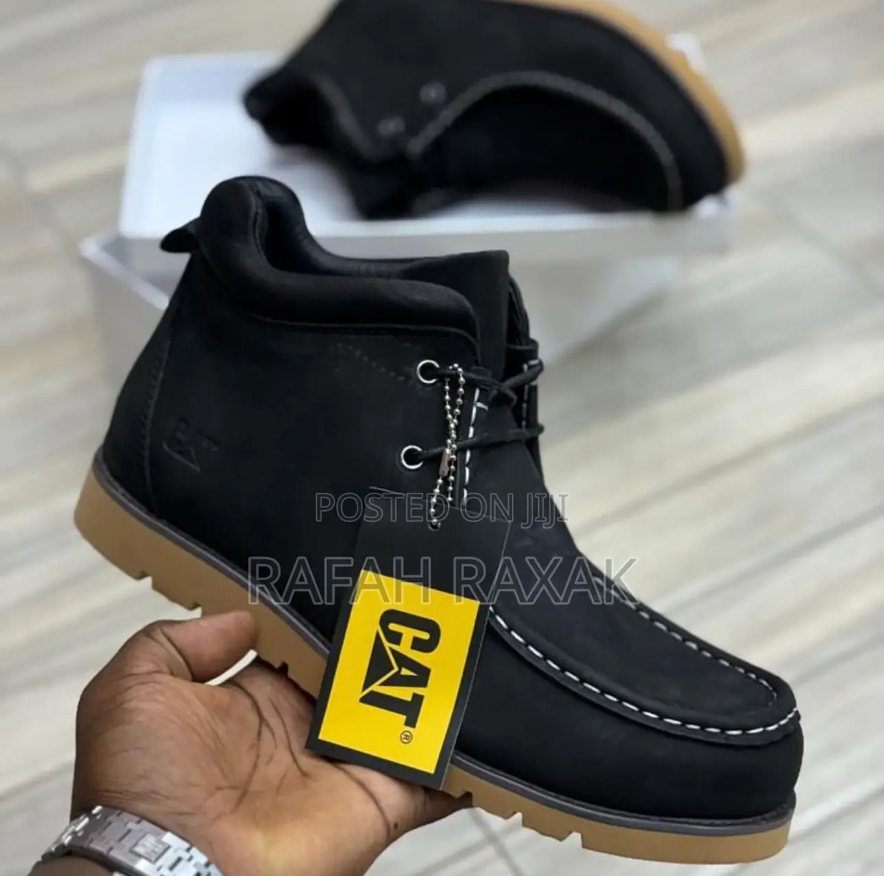 Original Men’S Black Cat Casual Chukka Leather Boots