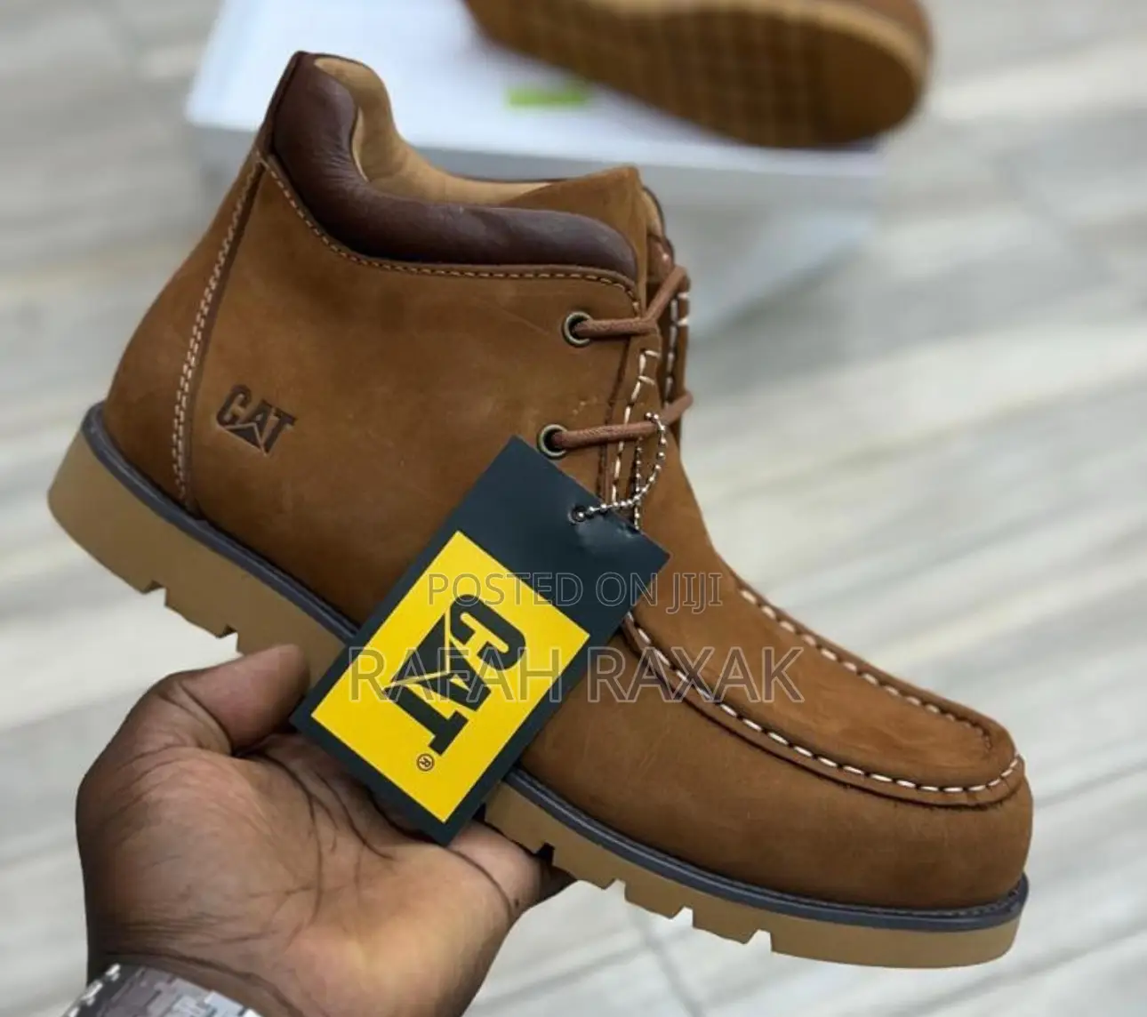 Original Men’S Brown Cat Casual Chukka Leather Boots