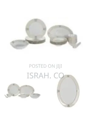 Porcelain Dinnerware Set With Gold Accents