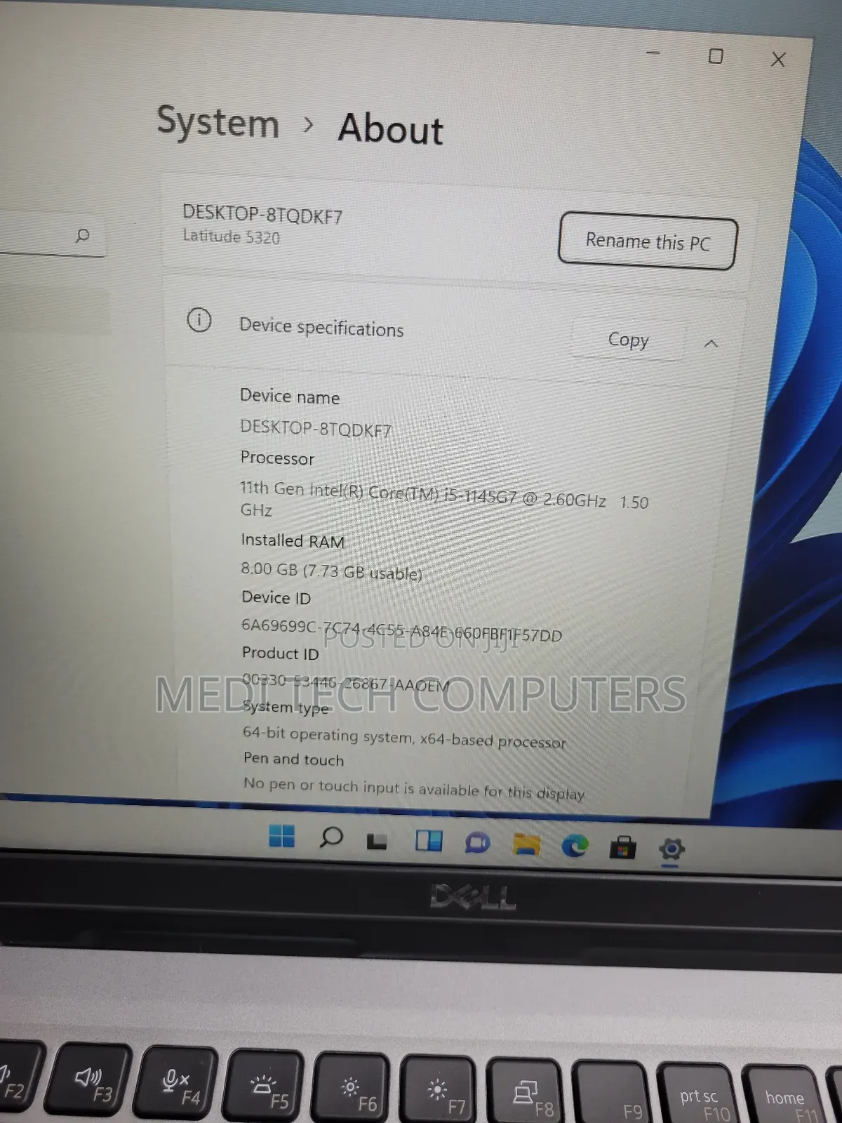 Laptop Dell Latitude 5320 8GB Intel Core I5 SSD 256GB