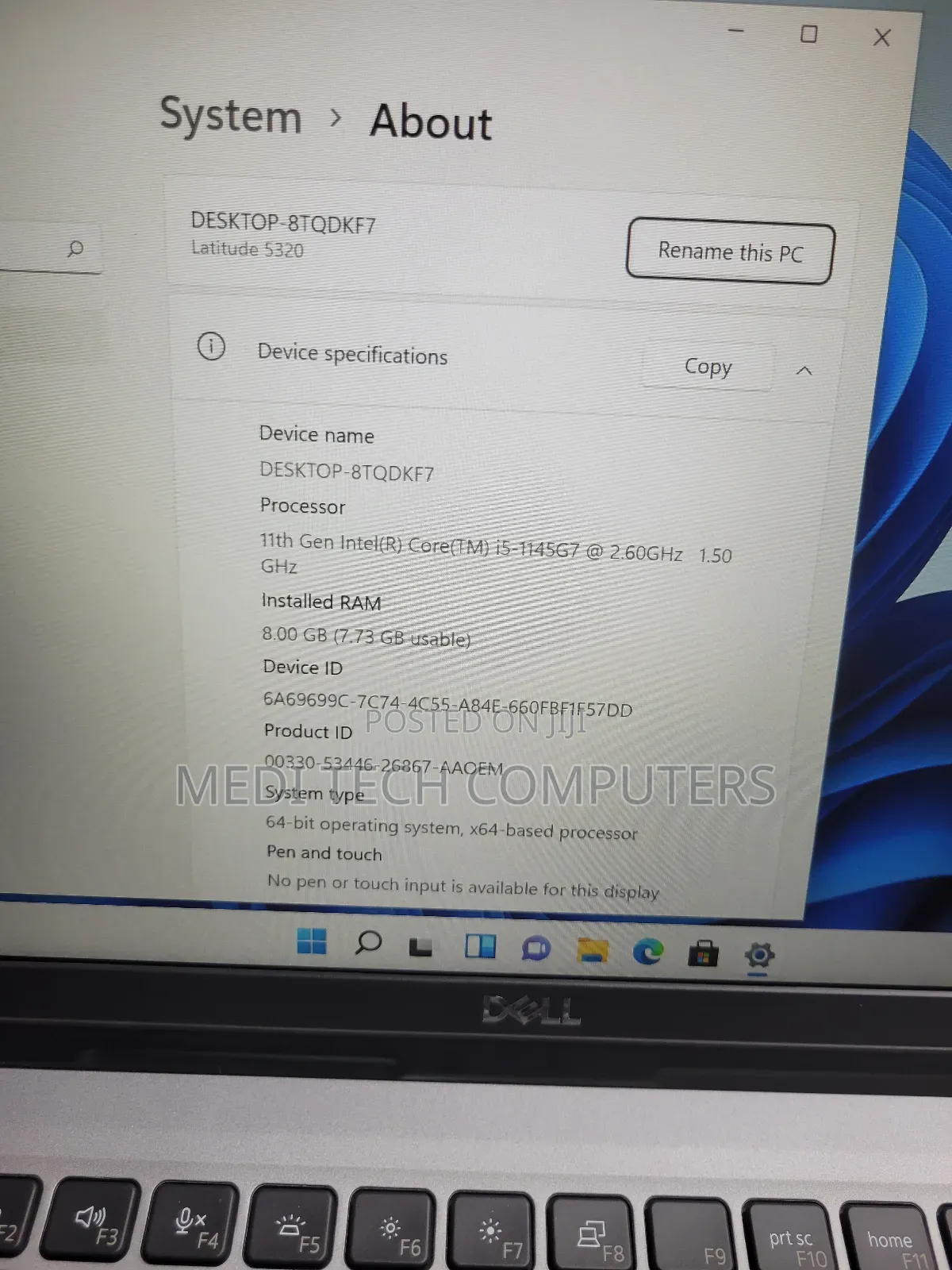 Laptop Dell Latitude 5320 8GB Intel Core I5 SSD 256GB