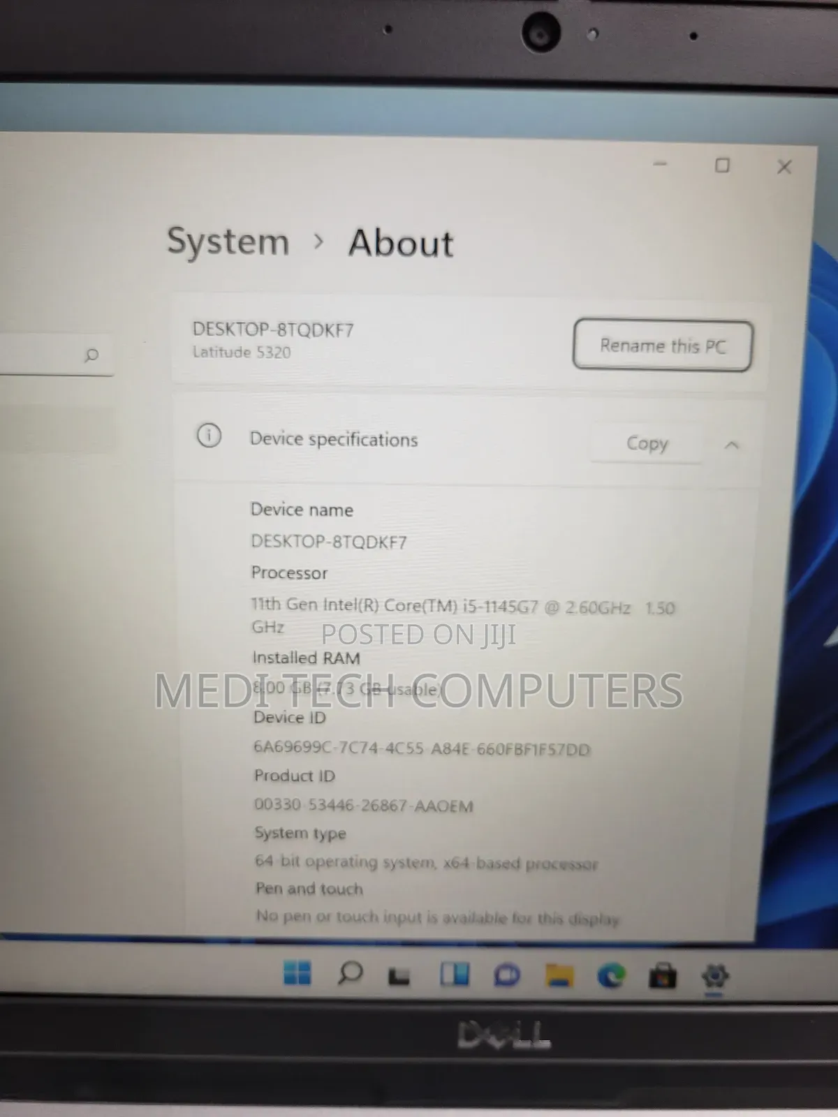 Laptop Dell Latitude 5320 8GB Intel Core I5 SSD 256GB