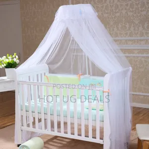 Baby Cot Mosquito Net With Stand - White