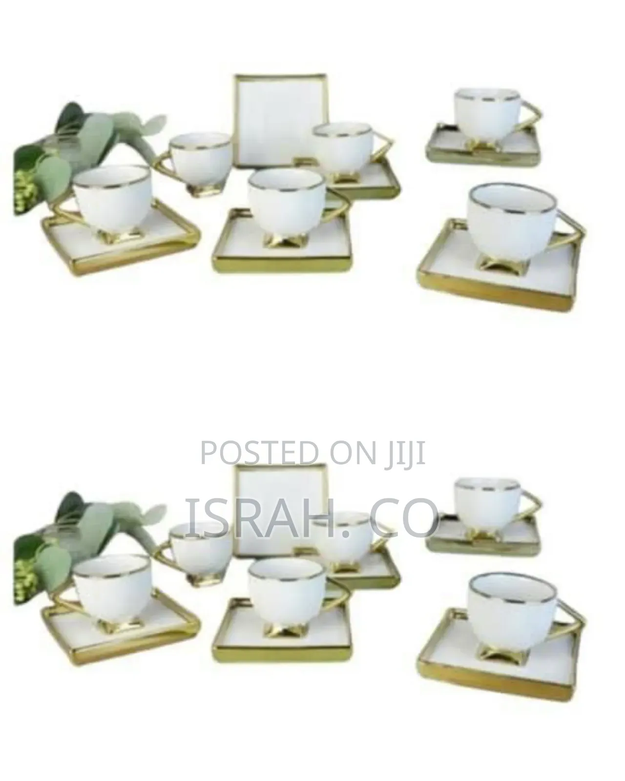 Elegant Coffee/Espresso Cup and Saucer Set (12 Pieces) - Multicolor