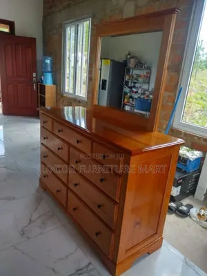 Modern Hardwood Dressing Mirror
