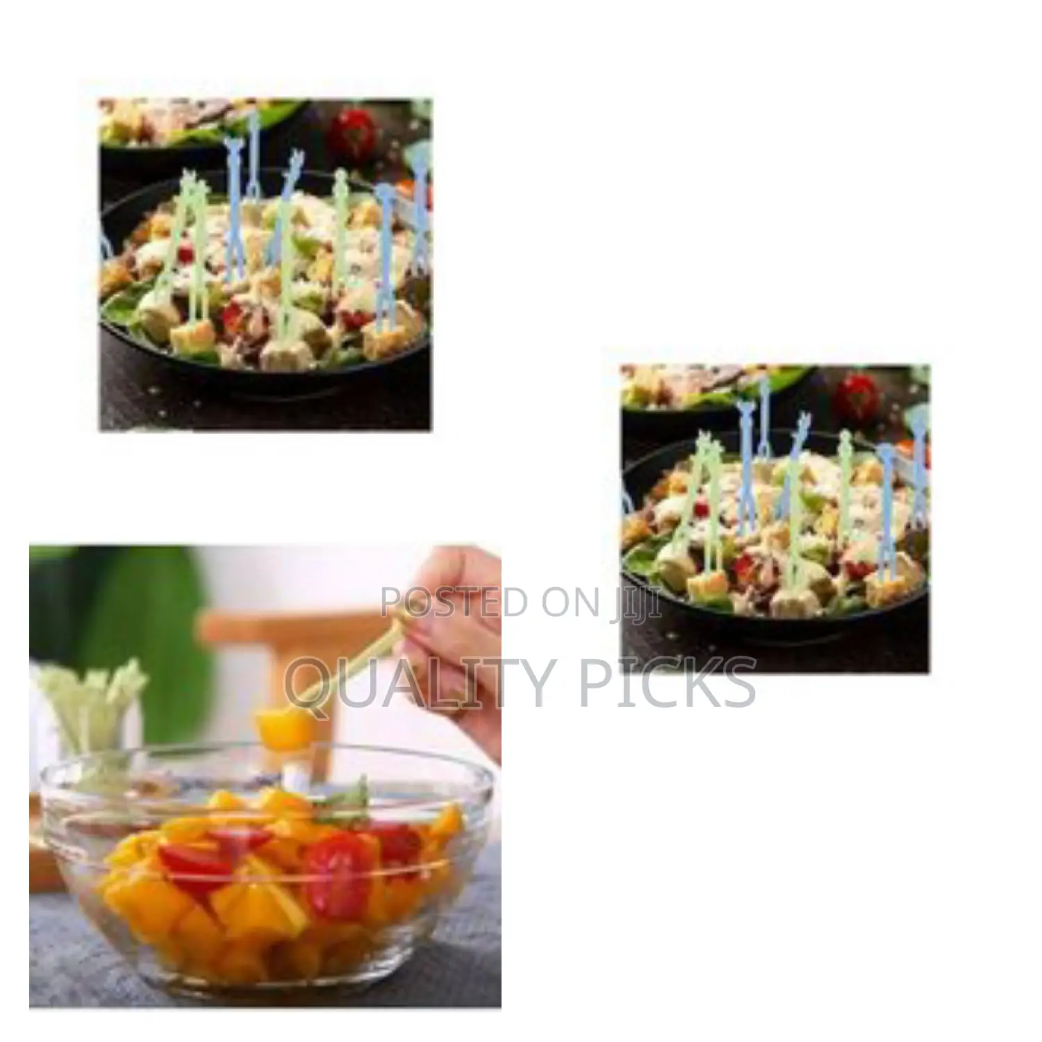 Disposable Fruit Forks for All Parties 30pcs - Blue