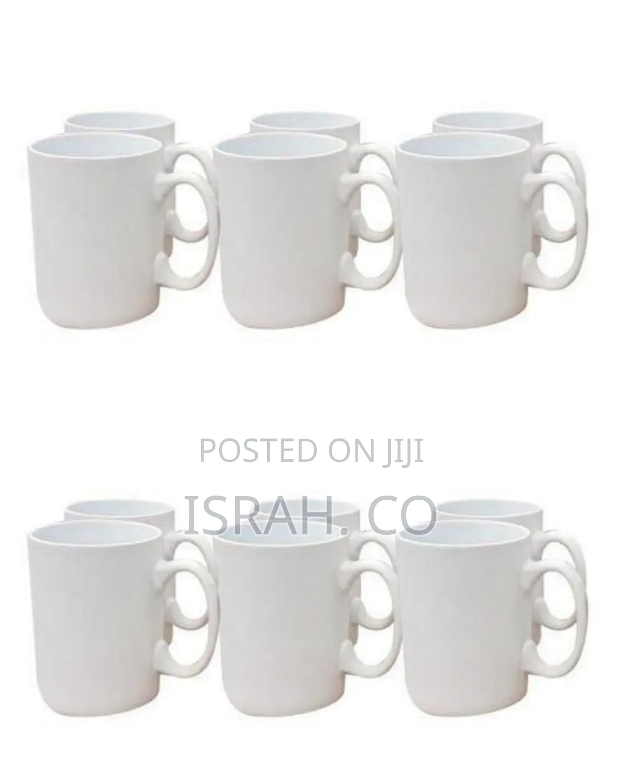 6 Pieces Set of Big Tea Cups - Multicolor