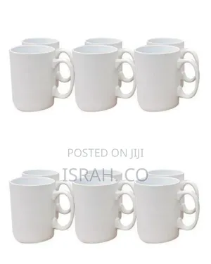 6 Pieces Set of Big Tea Cups - Multicolor