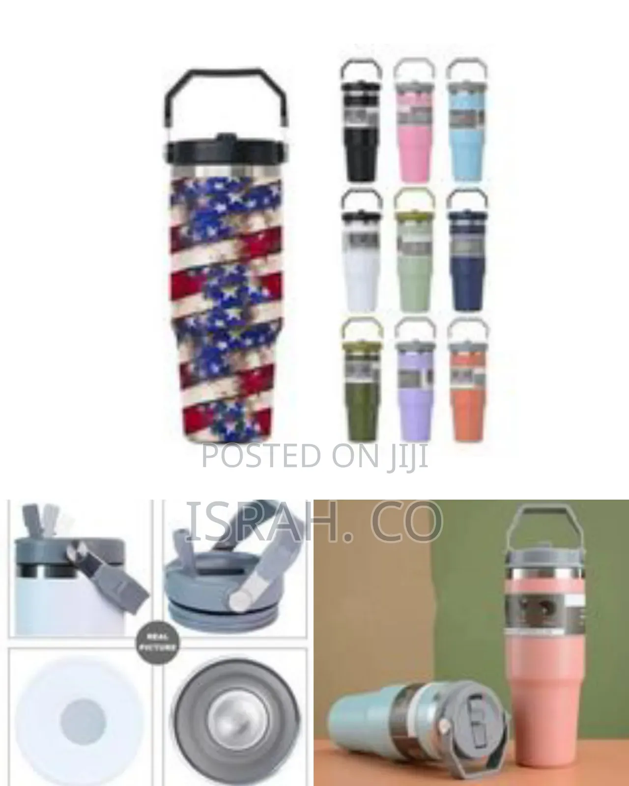 Large Capacity Insulated Travel Tumbler With 2-Way Lid (890ml)