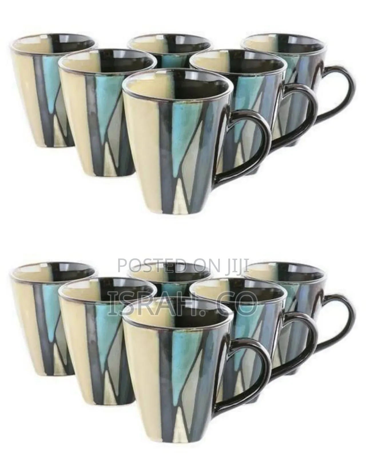 Set of 6 Drinking Mugs - Multicolor