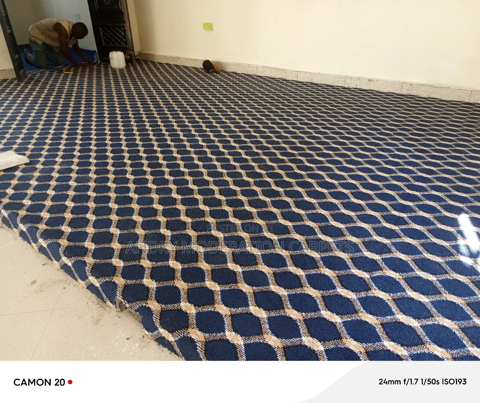 Blue Wall to Wall Woolen Carpets