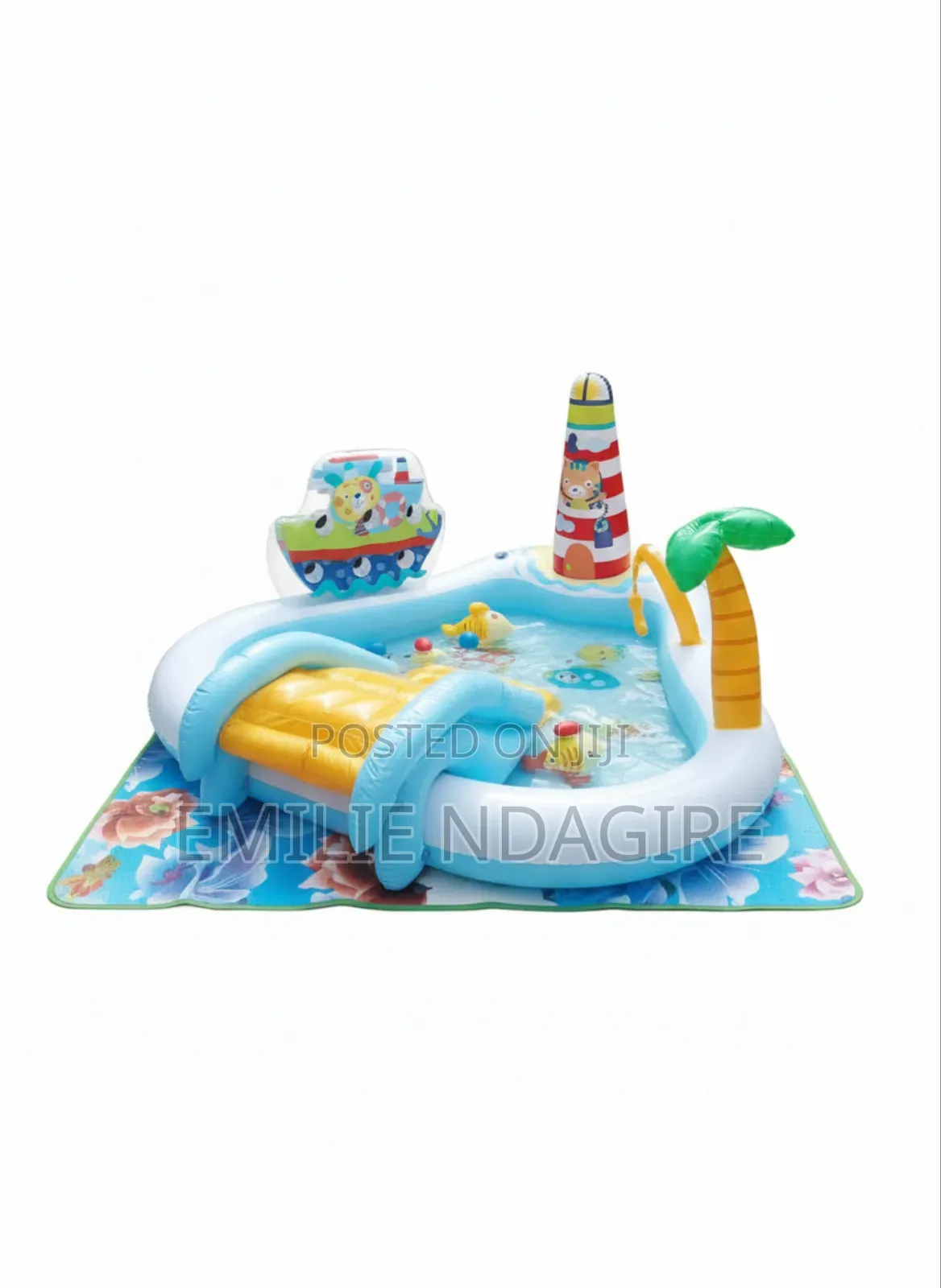 Kids Inflatable Water Play Center With Slide – Large Fun