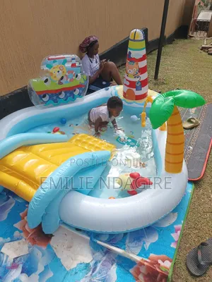 Kids Inflatable Water Play Center With Slide – Large Fun