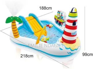 Kids Inflatable Water Play Center With Slide – Large Fun