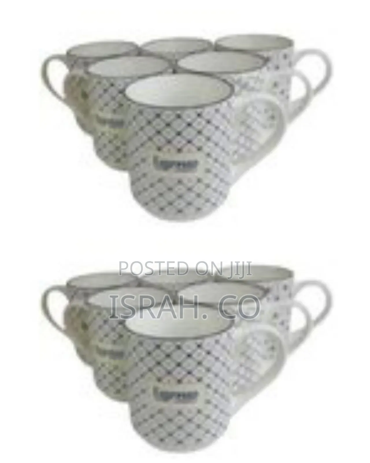 Set of 6 Patterned Ceramic Espresso Mugs