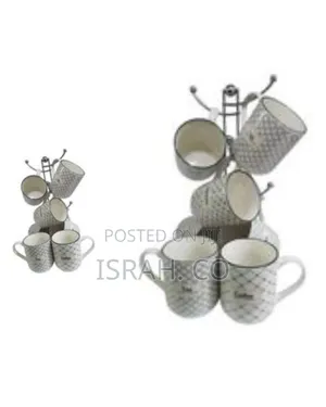 6-Piece Set of Coffee Cups/Mugs - Multicolor